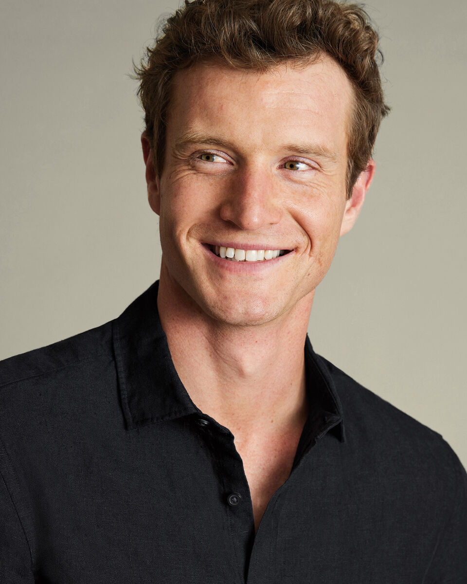 Aryan Clothing Article #7435 Pure Linen Shirt – Black