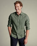 Aryan Clothing Article #7433 Pure Linen Shirt - Olive Green